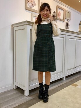 Majestic Legon マジェスティックレゴン の 予約商品 サイドボタンチェックキャミワンピース ワンピース ドレス Wear