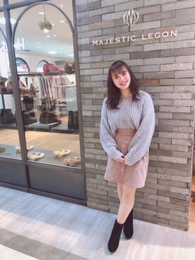 マジェスティックレゴン河原町OPA店スタッフさん(レディース・155cm)の冬コーディネート