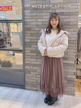 マジェスティックレゴン河原町OPA店スタッフさん(レディース・155cm)の冬コーディネート