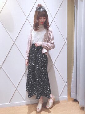 「ネイル」｜「アイテム（サンダル）」を使った、マジェスティックレゴン河原町OPA店スタッフさん（レディース・153cm）の夏コーディネート