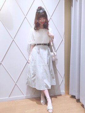 「ネイル」｜「アイテム（サンダル）」を使った、マジェスティックレゴン河原町OPA店スタッフさん（レディース・153cm）の夏コーディネート