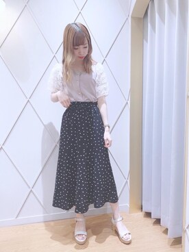 マジェスティックレゴン河原町OPA店スタッフさん（レディース・159cm）の夏コーディネート