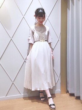 「インテリア」｜「アイテム（ワンピース/ドレス）」を使った、マジェスティックレゴン河原町OPA店スタッフさん（レディース・153cm）の夏コーディネート
