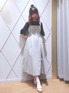 「インテリア」｜「アイテム（ワンピース/ドレス）」を使った、マジェスティックレゴン河原町OPA店スタッフさん（レディース・153cm）の夏コーディネート