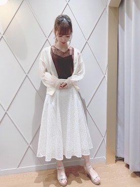 「ネイル」｜「アイテム（サンダル）」を使った、マジェスティックレゴン河原町OPA店スタッフさん（レディース・159cm）の夏コーディネート