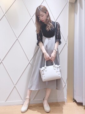 「サス付スカート」｜マジェスティックレゴン河原町OPA店スタッフさん（レディース・159cm）の夏コーディネート