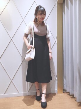 「サス付スカート」｜マジェスティックレゴン河原町OPA店スタッフさん（レディース・159cm）の夏コーディネート