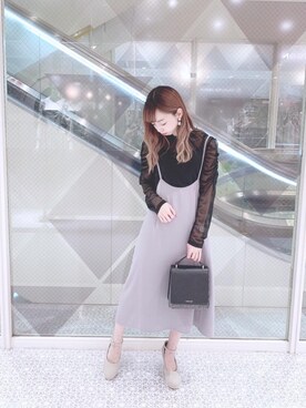 「サス付スカート」｜マジェスティックレゴン河原町OPA店スタッフさん（レディース・159cm）の秋コーディネート
