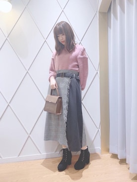 マジェスティックレゴン河原町OPA店スタッフさん（レディース・153cm）の秋コーディネート