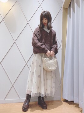 マジェスティックレゴン河原町OPA店スタッフさん（レディース・154cm）の秋コーディネート