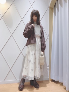マジェスティックレゴン河原町OPA店スタッフさん（レディース・154cm）の秋コーディネート