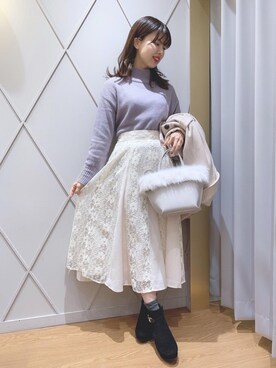 「タートル」｜「アイテム（その他アウター）」を使った、マジェスティックレゴン河原町OPA店スタッフさん（レディース・159cm）の冬コーディネート