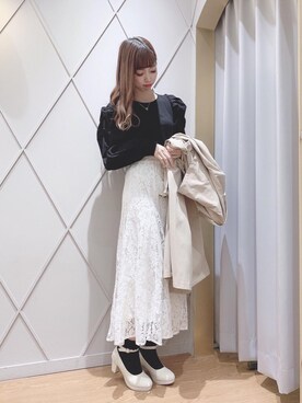 「パワショル」｜「アイテム（トレンチコート）」を使った、マジェスティックレゴン河原町OPA店スタッフさん（レディース・159cm）の冬コーディネート