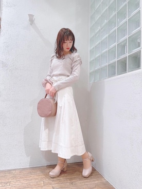 「サークルバッグ」｜「アイテム（パンプス）」を使った、マジェスティックレゴン河原町OPA店スタッフさん（レディース・154cm）の冬コーディネート