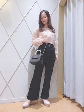 「コットンレース」｜マジェスティックレゴン河原町OPA店スタッフさん（レディース・155cm）の冬コーディネート