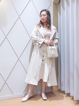 「マーメイド」｜「アイテム（トレンチコート）」を使った、マジェスティックレゴン河原町OPA店スタッフさん（レディース・159cm）の冬コーディネート
