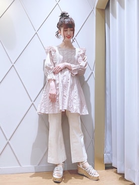 「ミニワンピ」｜マジェスティックレゴン河原町OPA店スタッフさん（レディース・153cm）の春コーディネート