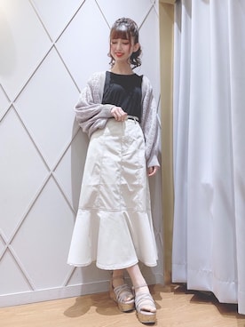 マジェスティックレゴン河原町OPA店スタッフさん（レディース・153cm）の春コーディネート