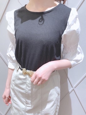 マジェスティックレゴン河原町OPA店スタッフさん（レディース・153cm）の春コーディネート