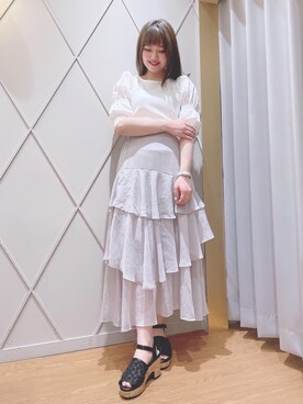 マジェスティックレゴン河原町OPA店スタッフさん（レディース・158cm）の春コーディネート