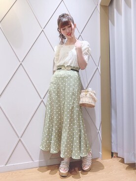 マジェスティックレゴン河原町OPA店スタッフさん（レディース・153cm）の春コーディネート