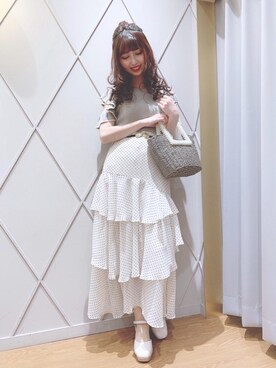 マジェスティックレゴン河原町OPA店スタッフさん（レディース・153cm）の春コーディネート