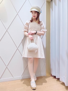 「ミニワンピ」｜マジェスティックレゴン河原町OPA店スタッフさん（レディース・158cm）の春コーディネート