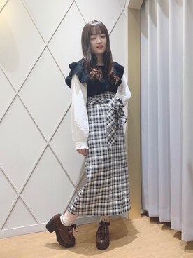 マジェスティックレゴン河原町OPA店スタッフさん（レディース・151cm）の秋コーディネート