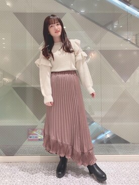 マジェスティックレゴン河原町OPA店スタッフさん（レディース・151cm）の秋コーディネート