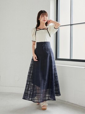 マジェスティックレゴン河原町OPA店スタッフさん（レディース・153cm）の夏コーディネート