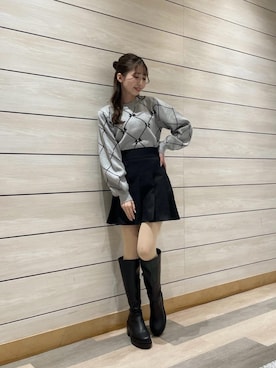 マジェスティックレゴン河原町OPA店スタッフさん（レディース・153cm）の冬コーディネート