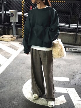 「ivory court（アイボリーコート）のアイテム（ショルダーバッグ）」を使った、®️nao®️さん（レディース・166cm）の秋コーディネート