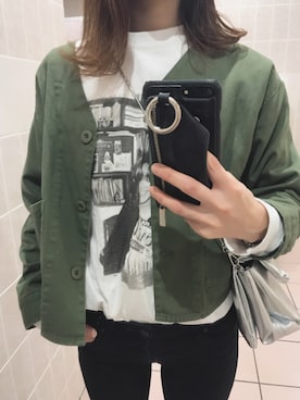 「UNIQLO（ユニクロ）のWOMEN ウルトラストレッチジーンズ（デニムパンツ）」を使った、®️nao®️さん（レディース・166cm）の春コーディネート