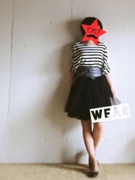 「tocco（トッコ）のアイテム（スカート）」を使った、maruさん（レディース・146cm）の夏コーディネート
