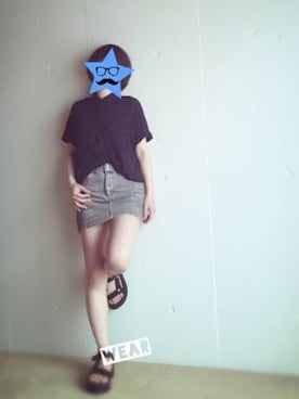 「テロシャツ」｜maruさん（レディース・146cm）の夏コーディネート