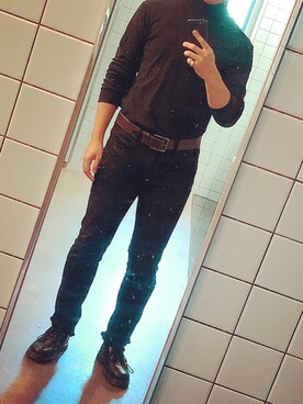 「AAA（トリプルエー）のアイテム」を使った、てつやさん（メンズ・169cm）の秋コーディネート