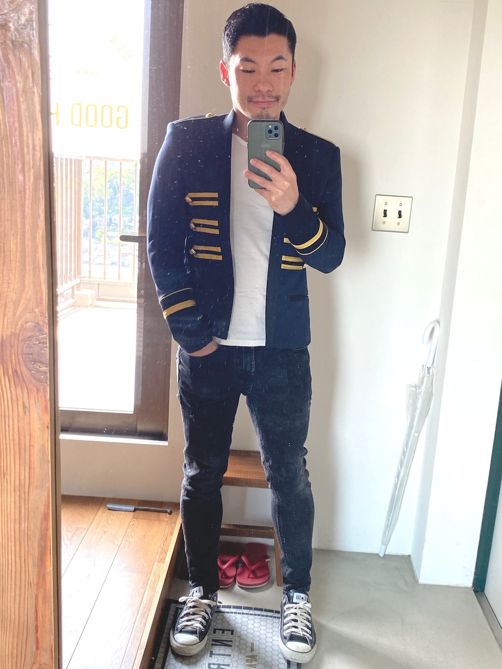 Zara レザー ノーカラージャケット メンズ ZARAのノーカラージャケット