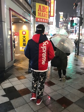 「Jordan」｜「アイテム（マウンテンパーカー）」を使った、江見 健志さん（メンズ・180cm）の秋コーディネート