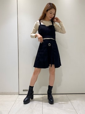 「REDYAZEL（レディアゼル）のアイテム（パンツ）」を使った、mutsumiさん（レディース・153cm）の秋コーディネート