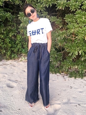 「surt」｜「アイテム（ビーチサンダル）」を使った、ｏｚｉｚｏｏさん（レディース・167cm）の夏コーディネート