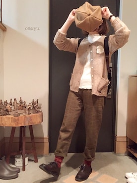「haco!（ハコ）のアイテム（その他シューズ）」を使った、おさゆうさん（レディース・152cm）の秋コーディネート