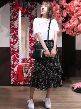 「日常」｜「アイテム（腕時計）」を使った、Elaineさん（レディース・163cm）の夏コーディネート