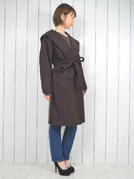 「STYLEBLOCK（スタイルブロック）のアイテム（ジャケット/アウター）」を使った、なつき🐻さん（レディース・163cm）の冬コーディネート