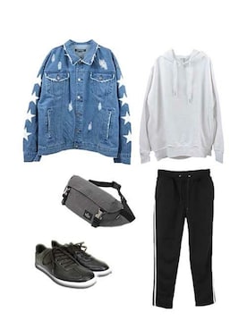 「アイテム（ボディバッグ/ウエストポーチ）」を使った、なつき🐻さん（メンズ・163cm）の春コーディネート