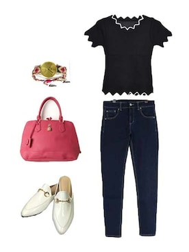 「アイテム（アナログ腕時計）」を使った、なつき🐻さん（レディース・163cm）の春コーディネート