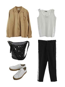 「STYLEBLOCK（スタイルブロック）のアイテム」を使った、なつき🐻さん（メンズ・163cm）の春コーディネート