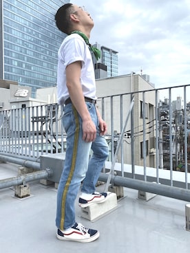 「Journal Standard TRISECT（トライセクト）のアイテム（パンツ）」を使った、SHOさん（メンズ・176cm）の夏コーディネート