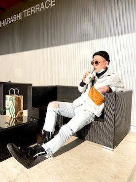 「アイテム（ボディバッグ/ウエストポーチ）」を使った、SHOさん（メンズ・176cm）の春コーディネート