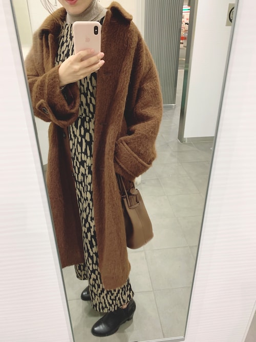 SLOBE IENA（スローブイエナ）の「モヘヤシャギーステンカラーコート