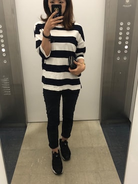 「FREDY&GLOSTER（フレディアンドグロスター）のアイテム（Tシャツ/カットソー）」を使った、mumu0812さん（レディース・160cm）の夏コーディネート